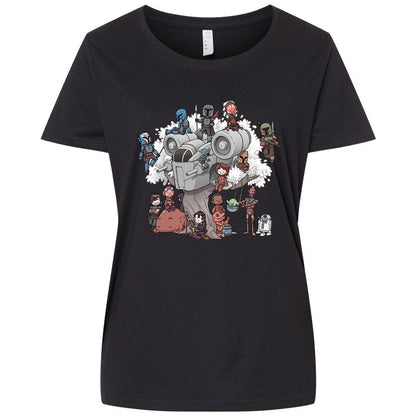 Ladies Curvy Jersey - 3QYN2XB5 - Blended Black - 1