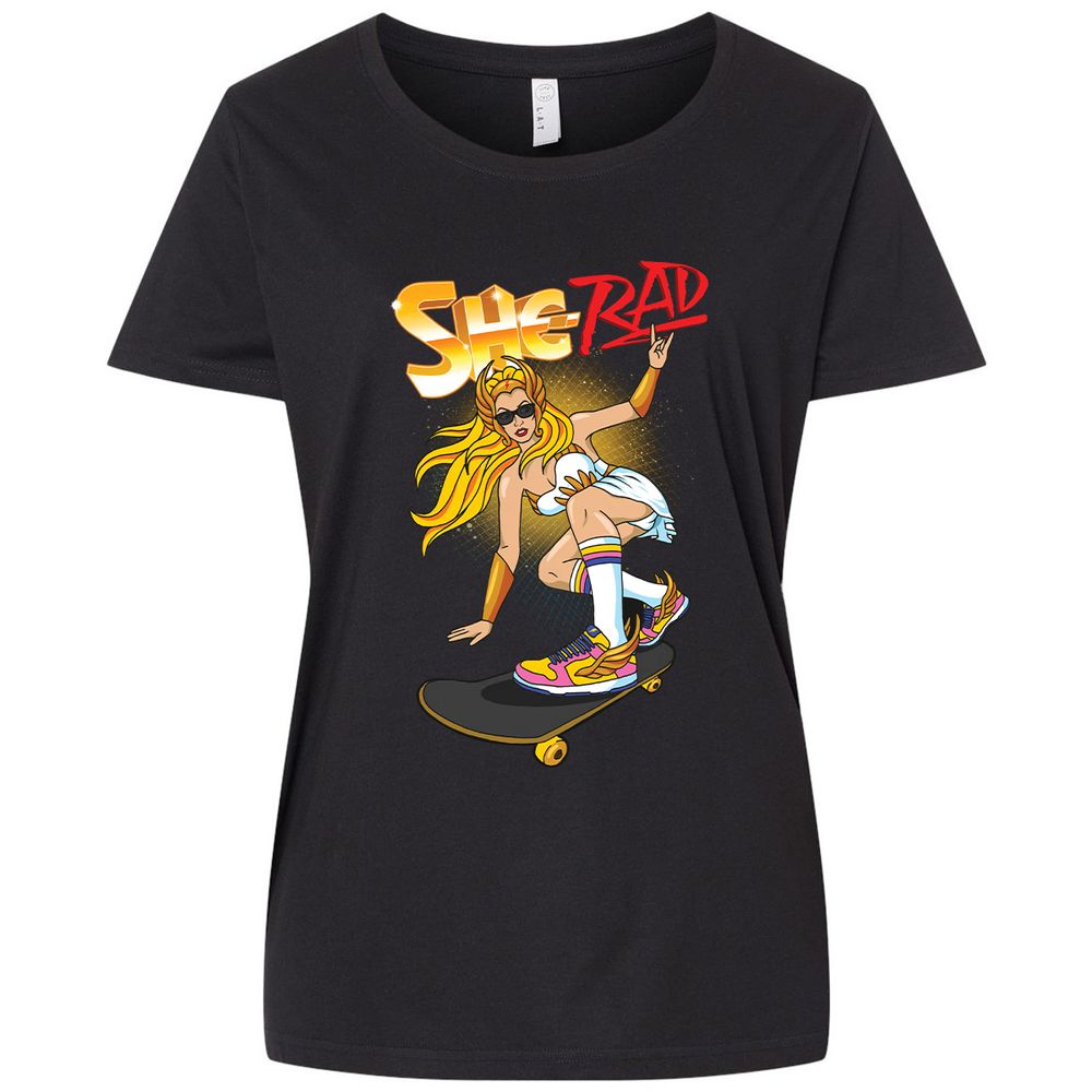 Ladies Curvy Jersey - XQZ96HJT - Blended Black - 1