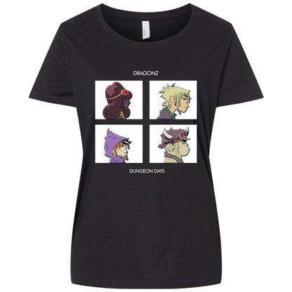 Ladies Curvy Jersey - 4PDUQK5Q - Blended Black - 1