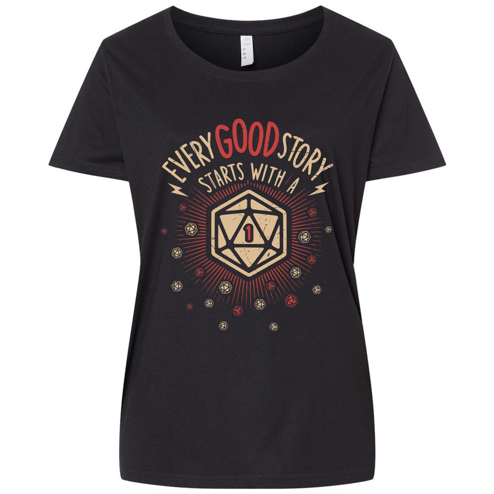 Ladies Curvy Jersey - ENWTUW33 - Blended Black - 1