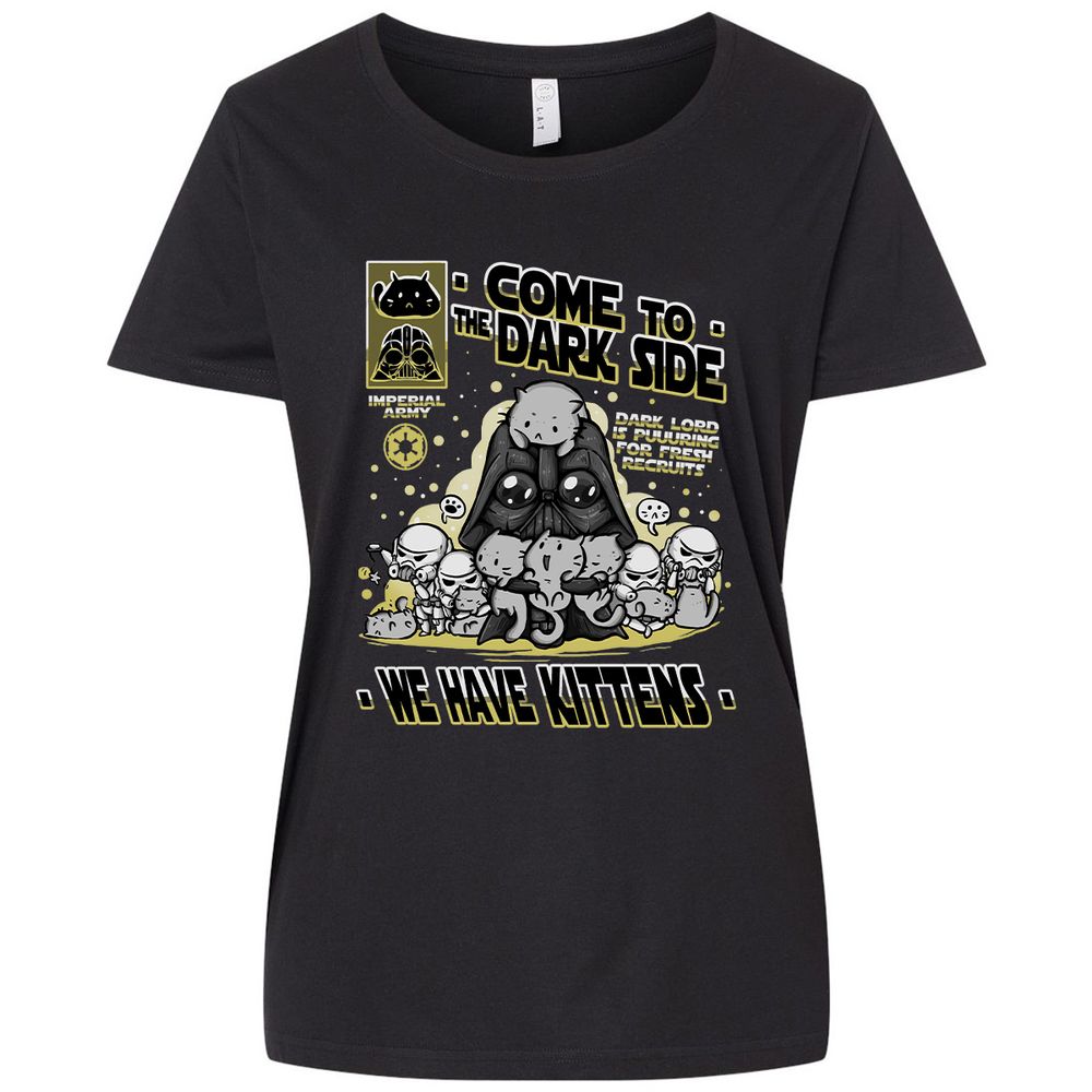 Ladies Curvy Jersey - YGNXT6V3 - Blended Black - 1