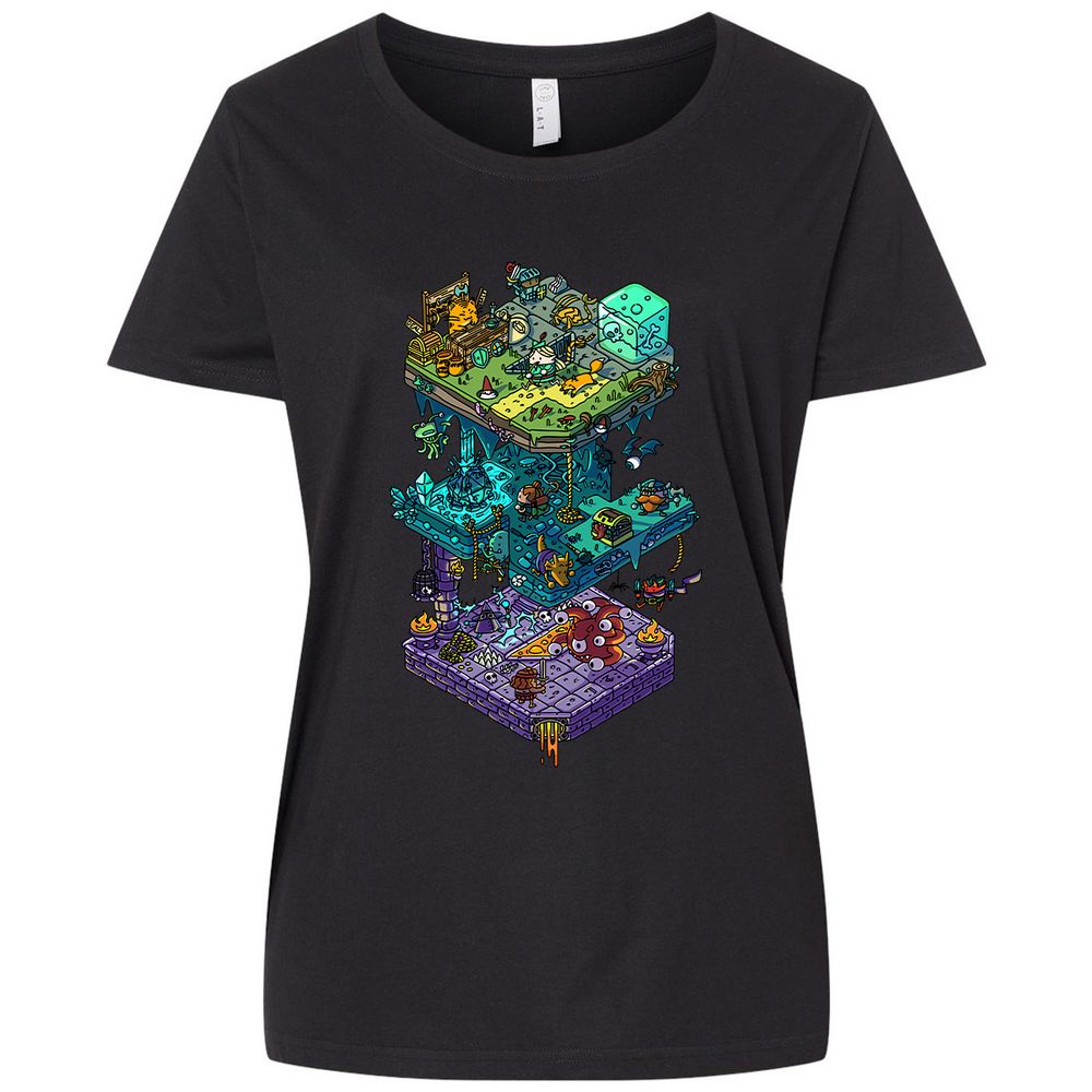 Ladies Curvy Jersey - AAHEV4QY - Blended Black - 1