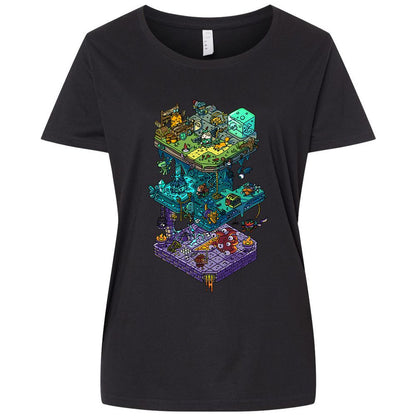 Ladies Curvy Jersey - AAHEV4QY - Blended Black - 1