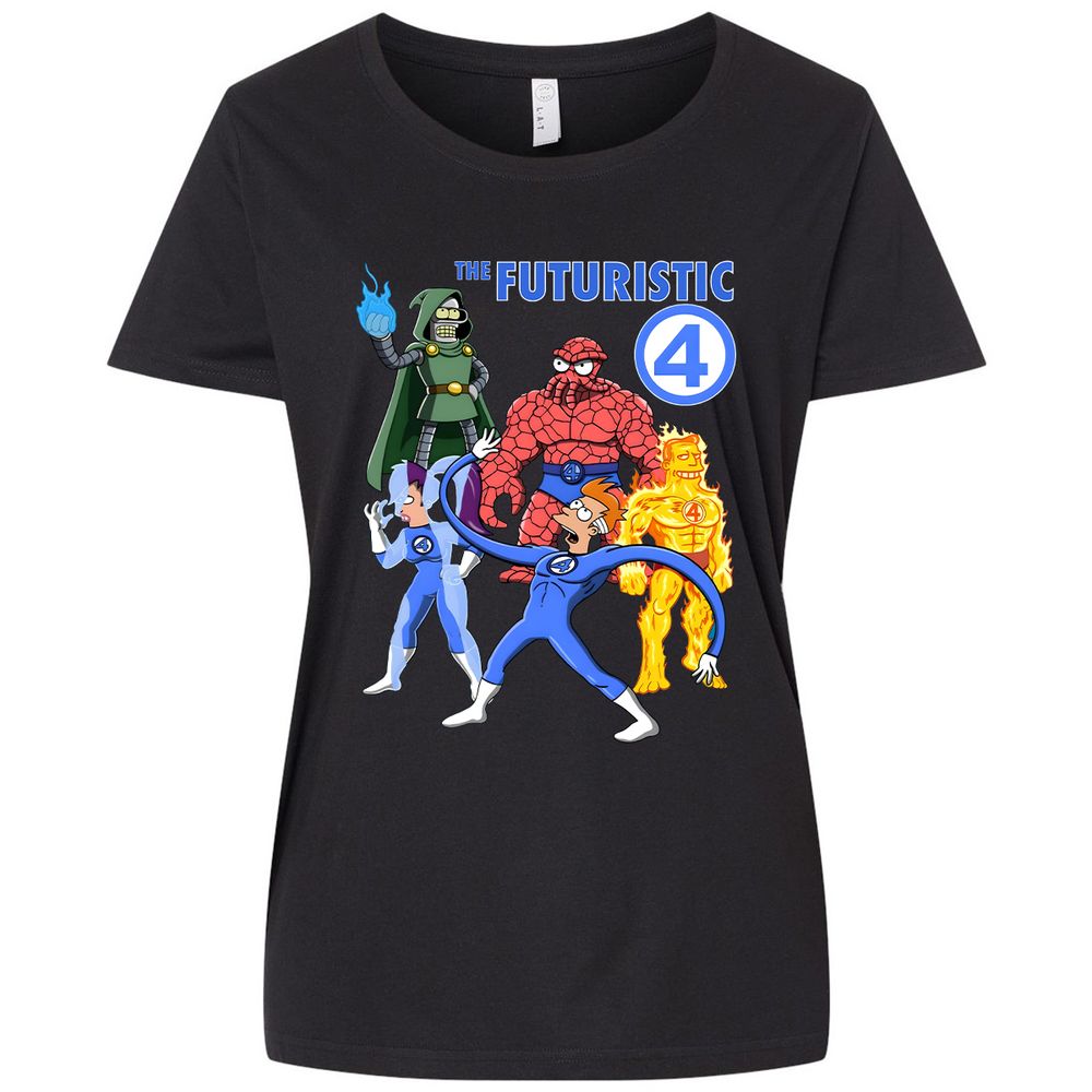 Ladies Curvy Jersey - QGUVMB67 - Blended Black - 1