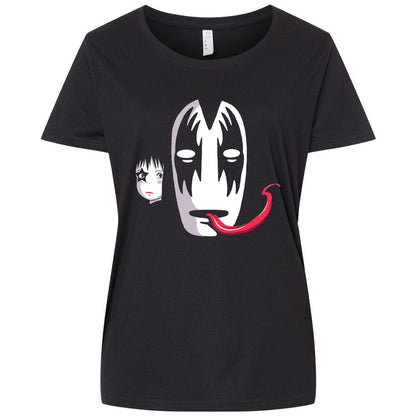 Ladies Curvy Jersey - 7FR9D7JK - Blended Black - 1