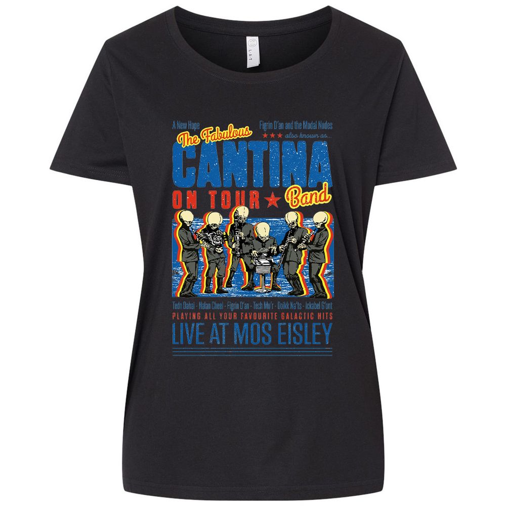 Ladies Curvy Jersey - 9VYHVBU3 - Blended Black - 1