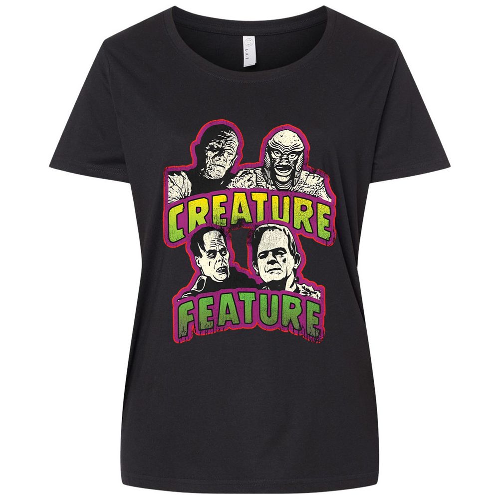 Ladies Curvy Jersey - 8A86YKJA - Blended Black - 1