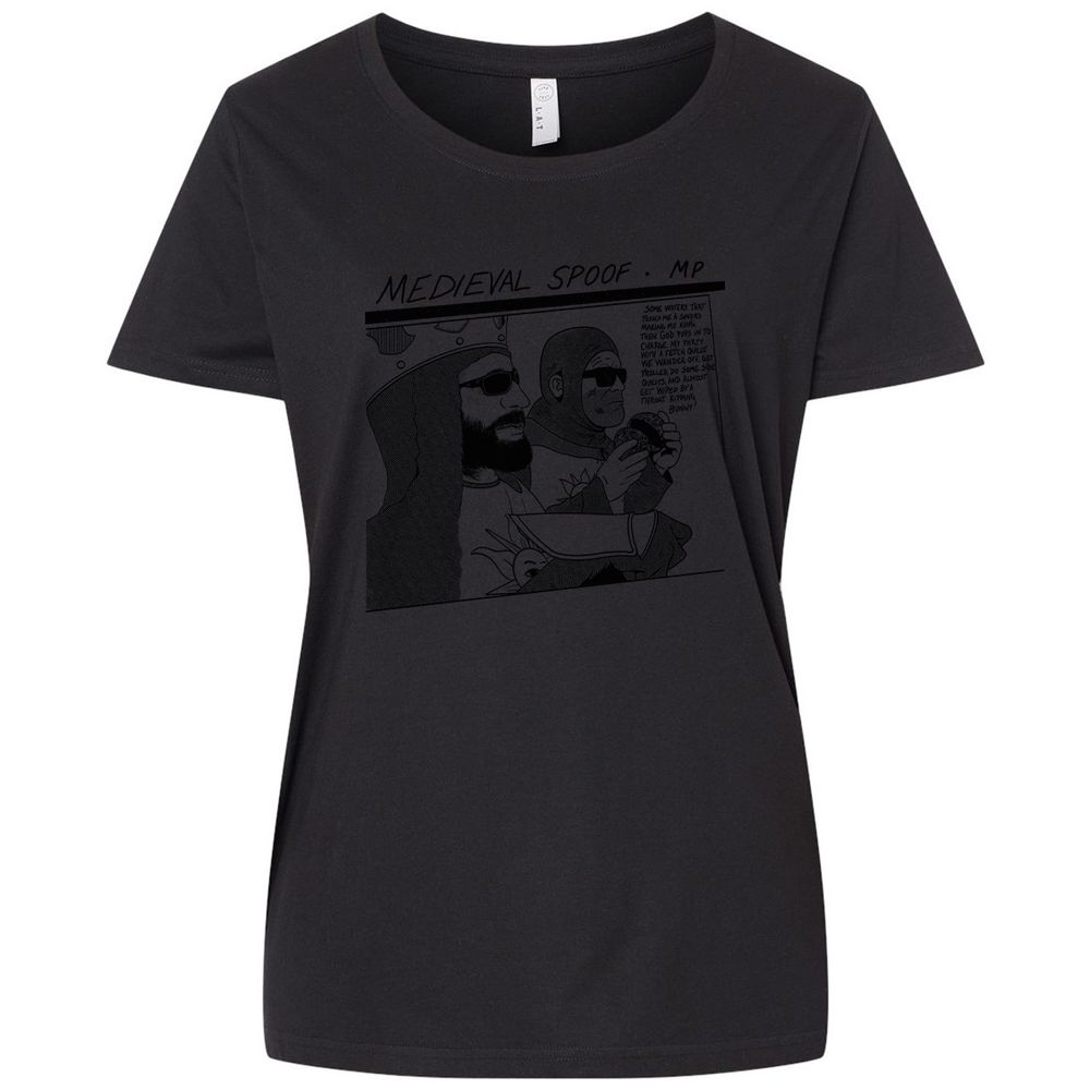 Ladies Curvy Jersey - 8LJ4MA2Q - Blended Black - 1