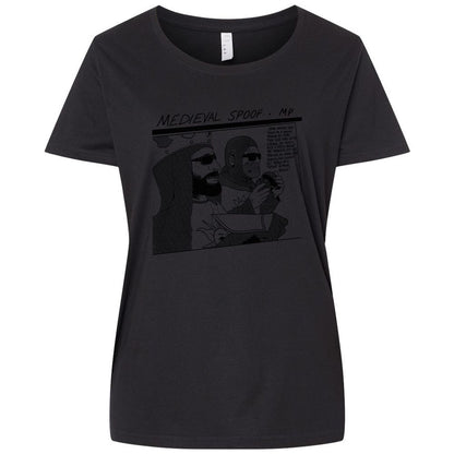 Ladies Curvy Jersey - 8LJ4MA2Q - Blended Black - 1