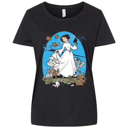 Ladies Curvy Jersey - B1EC43SE - Blended Black - 1