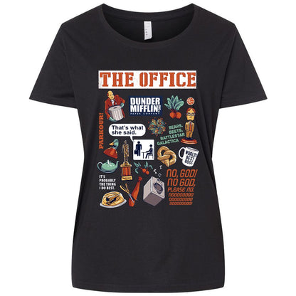 Ladies Curvy Jersey - 7E842QMT - Blended Black - 1