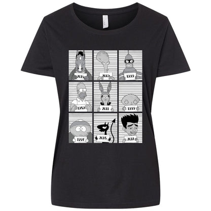 Ladies Curvy Jersey - 3JNDMLU2 - Blended Black - 1