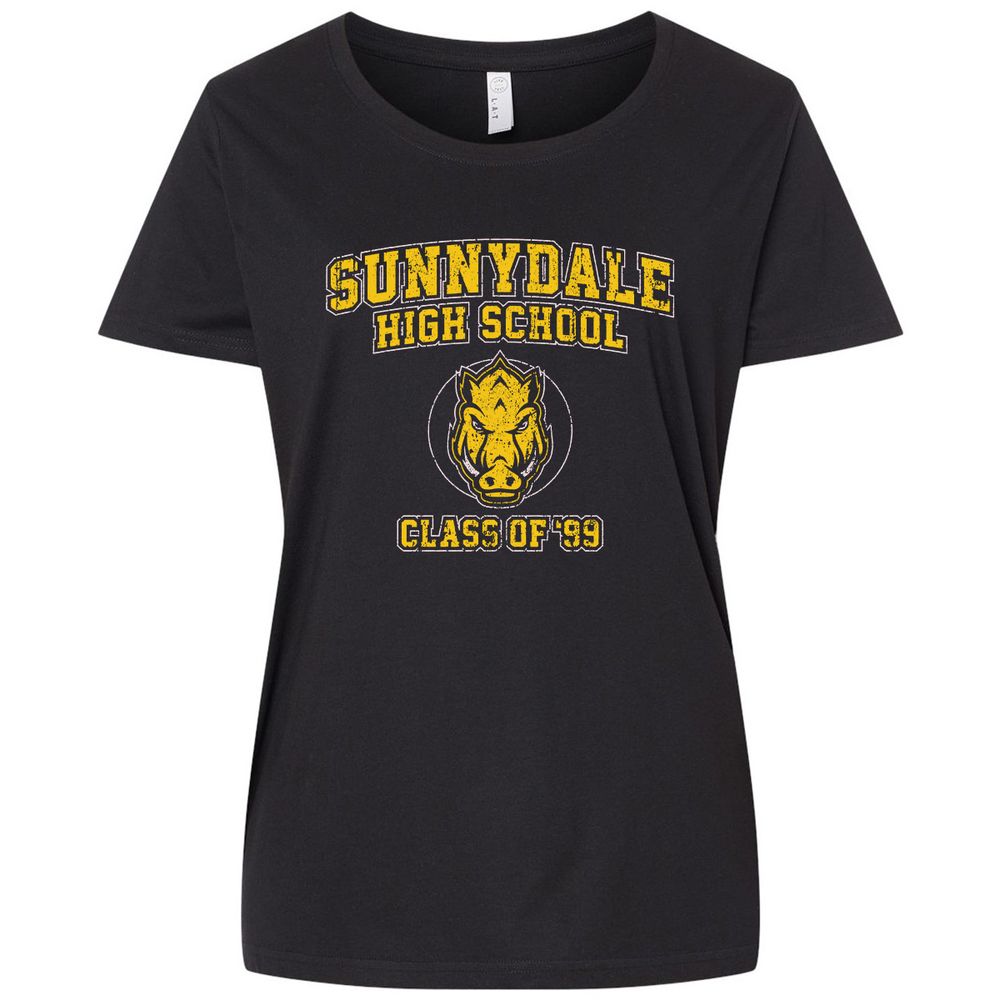 Ladies Curvy Jersey - Q5RGHG95 - Blended Black - 1