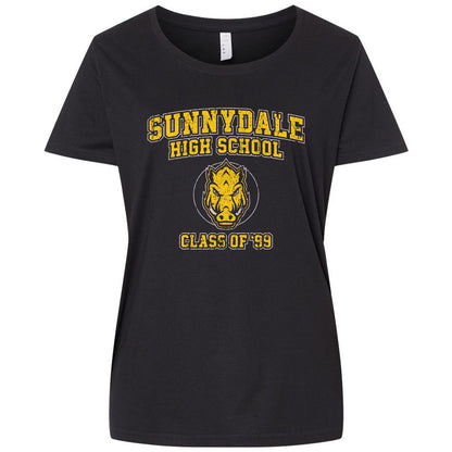 Ladies Curvy Jersey - Q5RGHG95 - Blended Black - 1