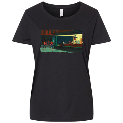 Ladies Curvy Jersey - 5BPJ7P4J - Blended Black - 1