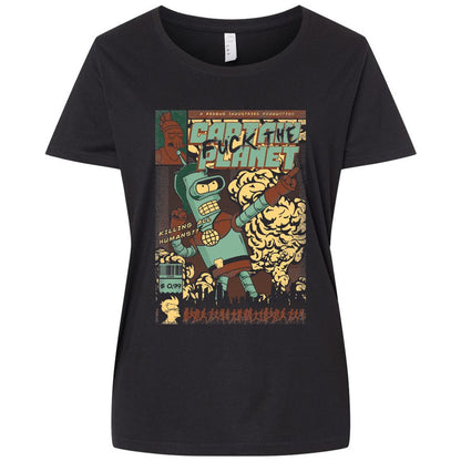 Ladies Curvy Jersey - D3Q9KE72 - Blended Black - 1