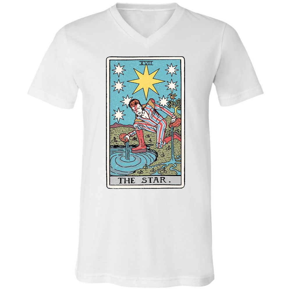 Unisex V-Neck T-Shirt - S8BLAS6E - White - 1