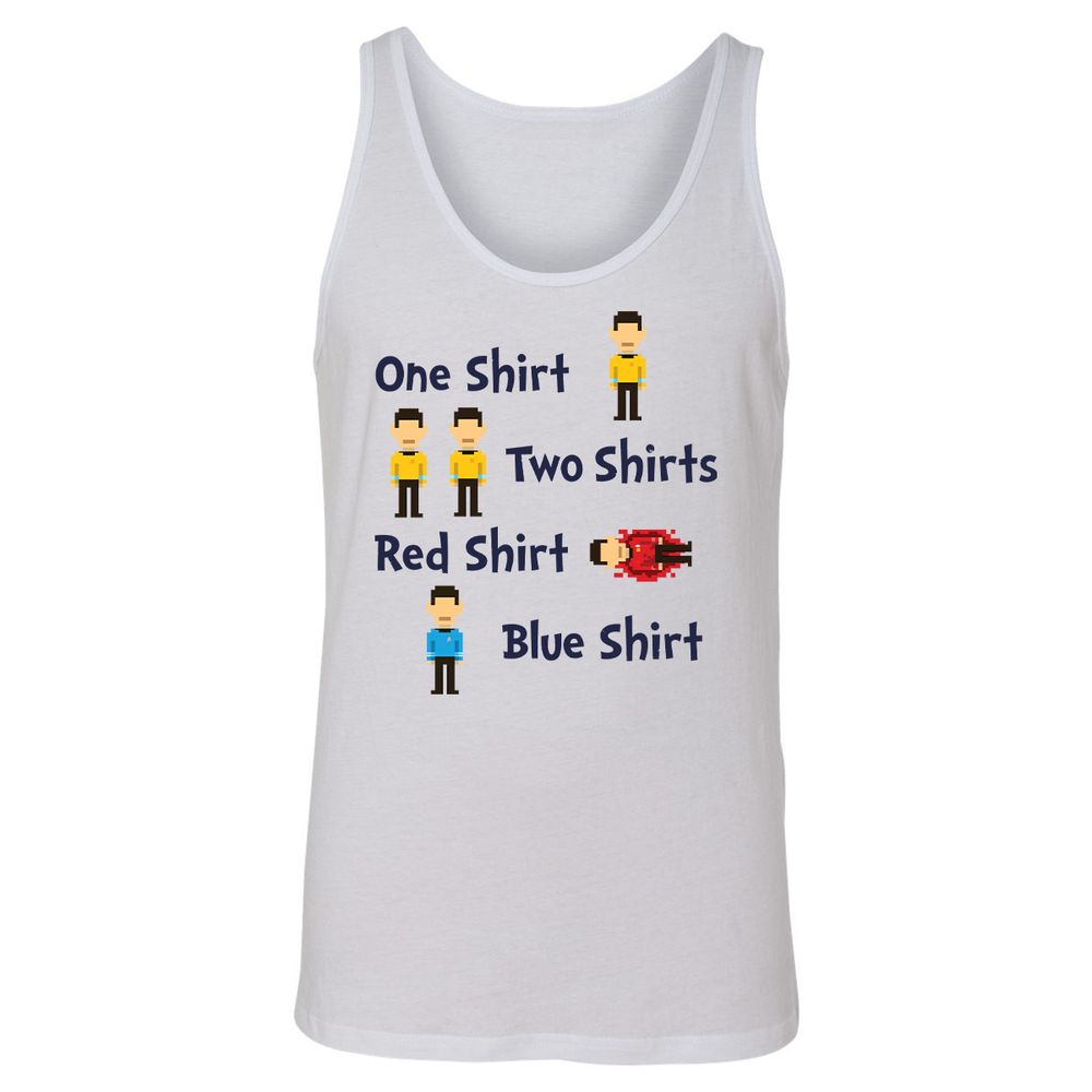 Red Shirt, Blue Shirt - White - 1