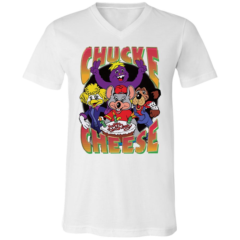 Unisex V-Neck T-Shirt - PRZNM22Y - White - 1