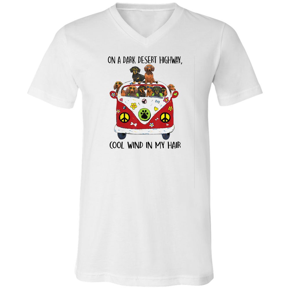 Unisex V-Neck T-Shirt - LYMCD3KC - White - 1