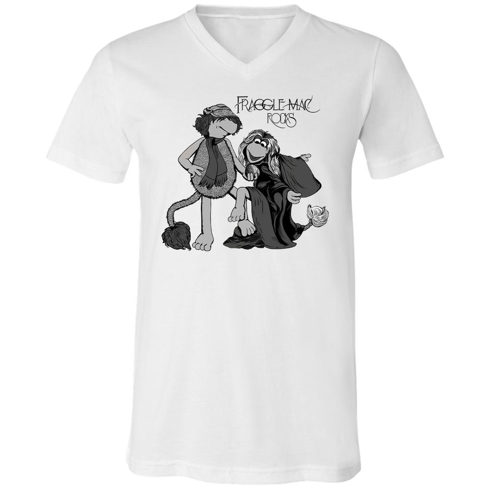 Unisex V-Neck T-Shirt - TBAC4MLE - White - 1