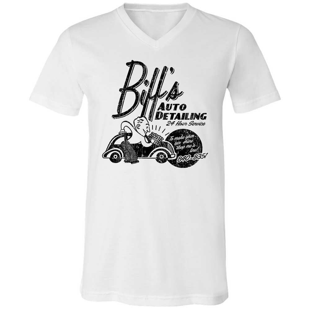 Unisex V-Neck T-Shirt - YQQ2389C - White - 1