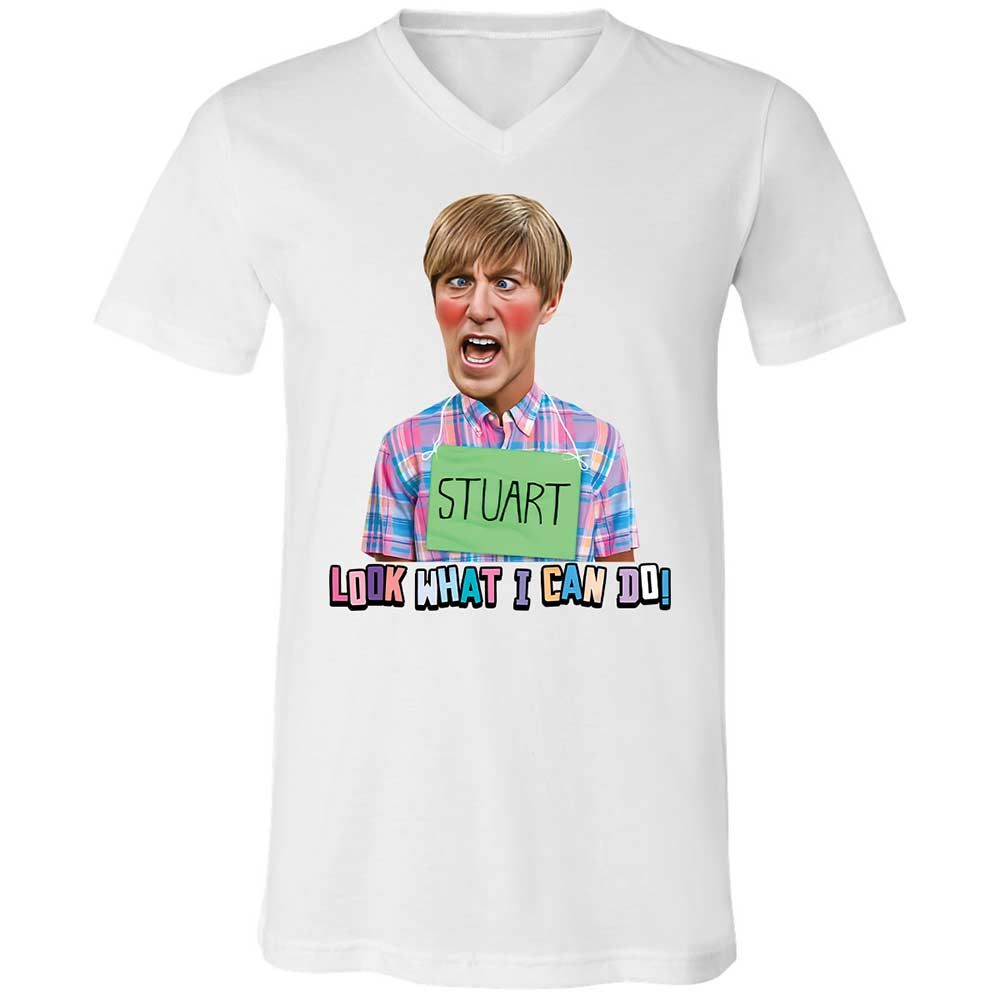 Unisex V-Neck T-Shirt - 36E5UNXW - White - 1