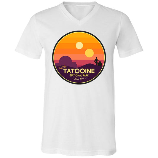 Unisex V-Neck T-Shirt - PZT85NVG - White - 1