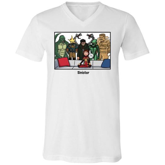 Unisex V-Neck T-Shirt - 31KTPFEJ - White - 1