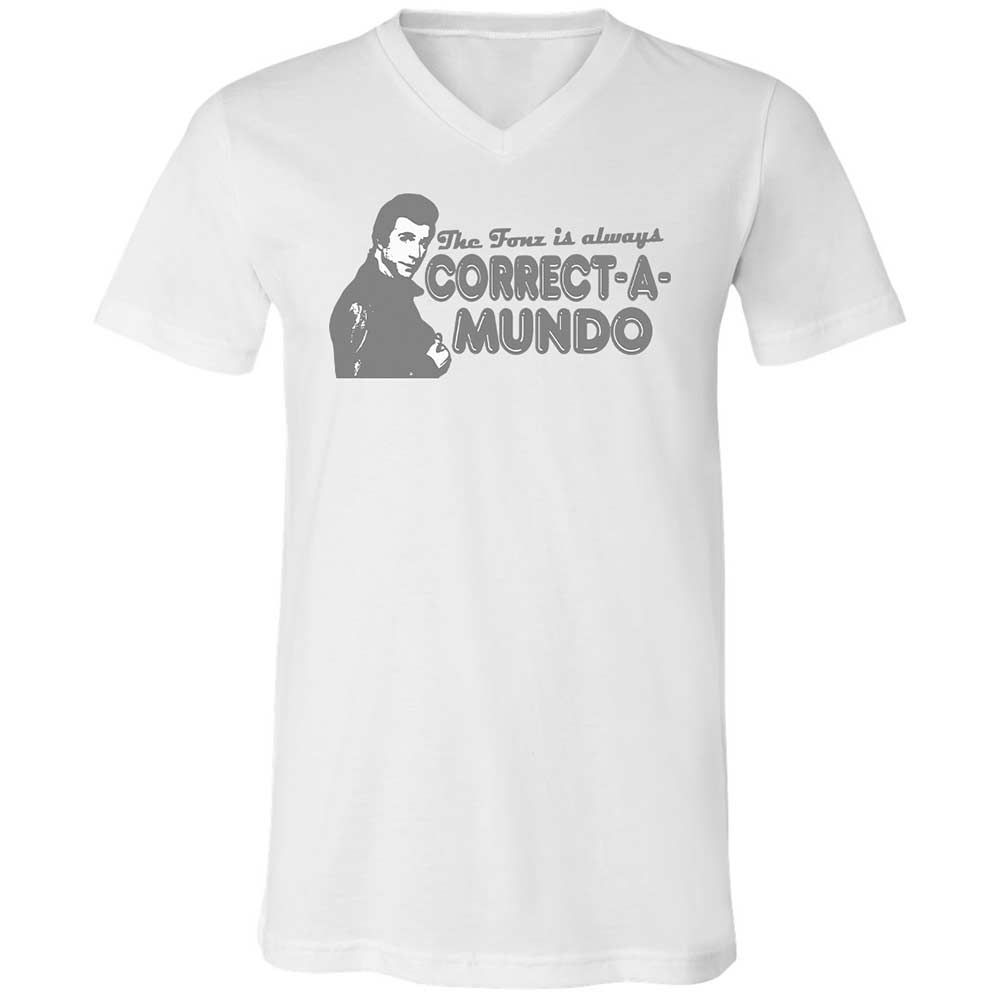 Unisex V-Neck T-Shirt - N1Q8UC2A - White - 1