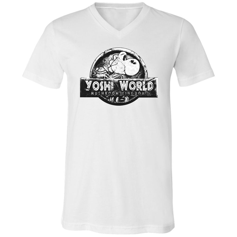 Unisex V-Neck T-Shirt - QVJU98MM - White - 1