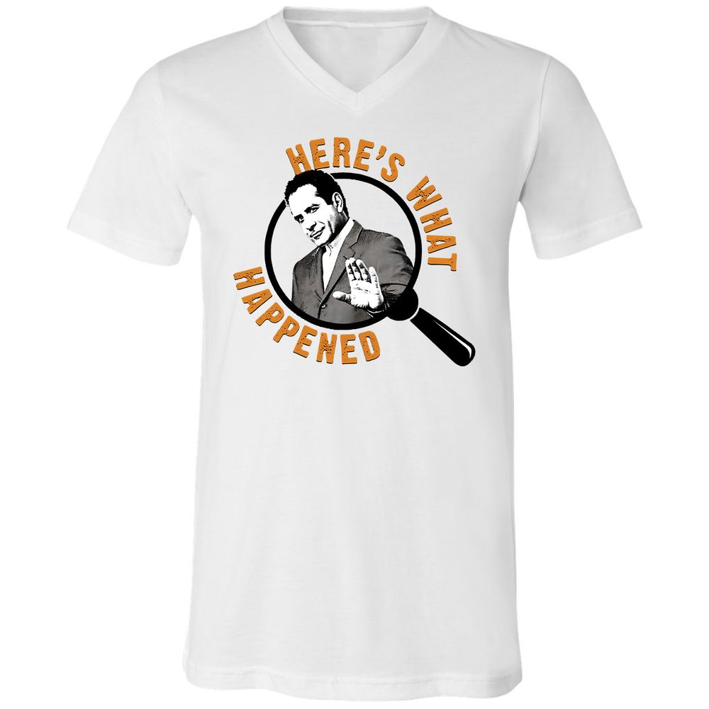 Unisex V-Neck T-Shirt - 5AR2YPMR - White - 1