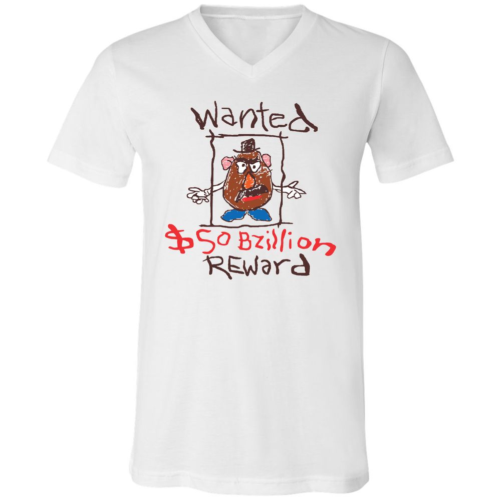 Unisex V-Neck T-Shirt - W1TYGPJZ - White - 1