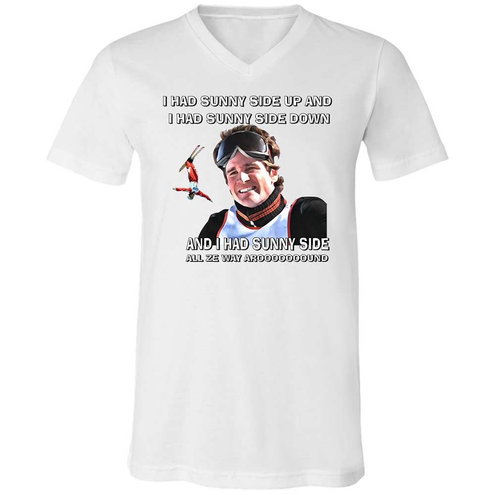 Unisex V-Neck T-Shirt - 3X3Y954S - White - 1