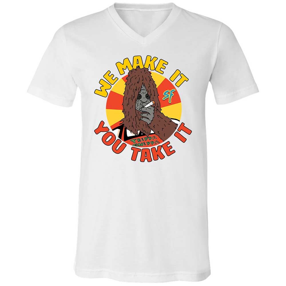Unisex V-Neck T-Shirt - H43PUMHM - White - 1