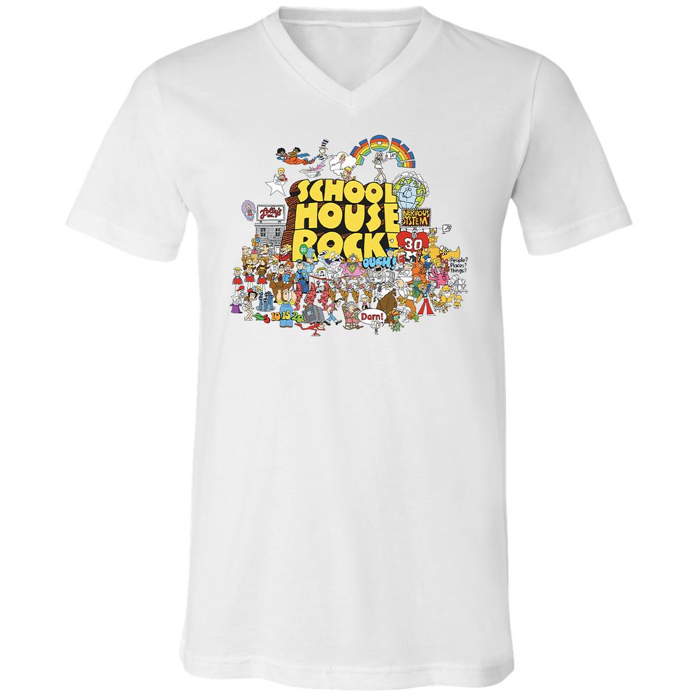 Unisex V-Neck T-Shirt - 9JCS4MXS - White - 1