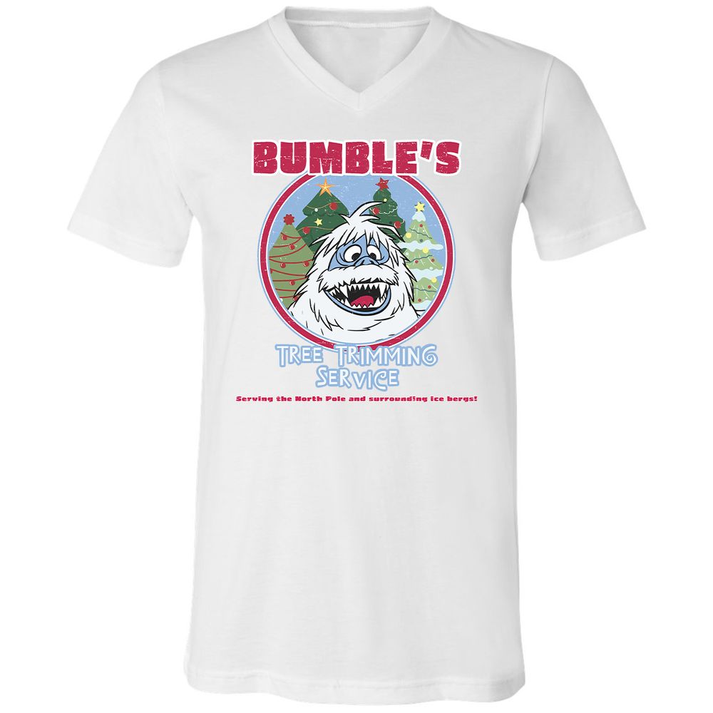 Unisex V-Neck T-Shirt - EQ6M7GFT - White - 1