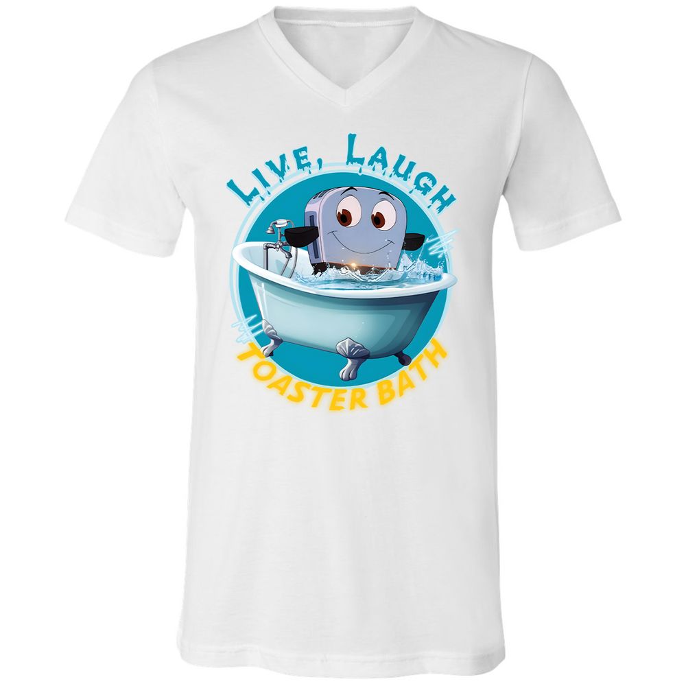 Unisex V-Neck T-Shirt - J9FXSJQ9 - White - 1