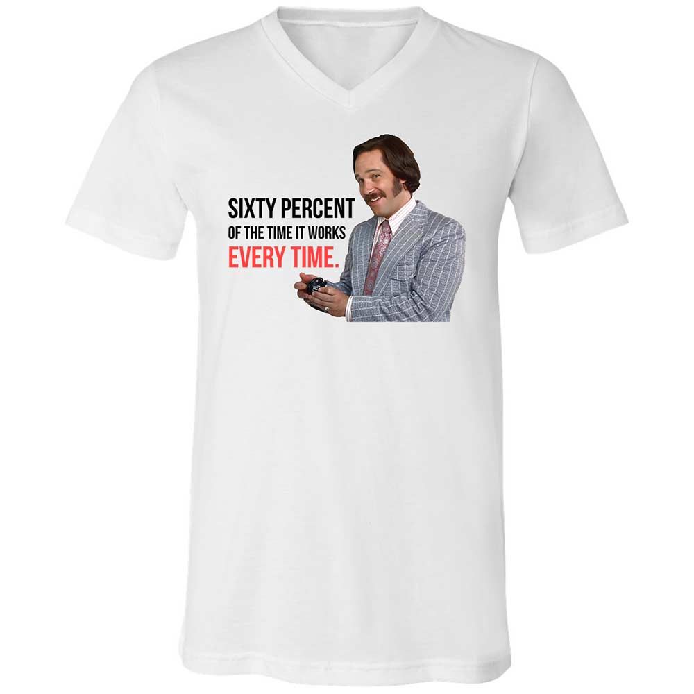 Unisex V-Neck T-Shirt - VZFYVV25 - White - 1