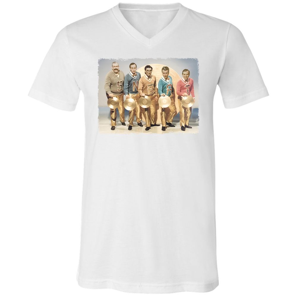 Unisex V-Neck T-Shirt - CCT5EZXX - White - 1