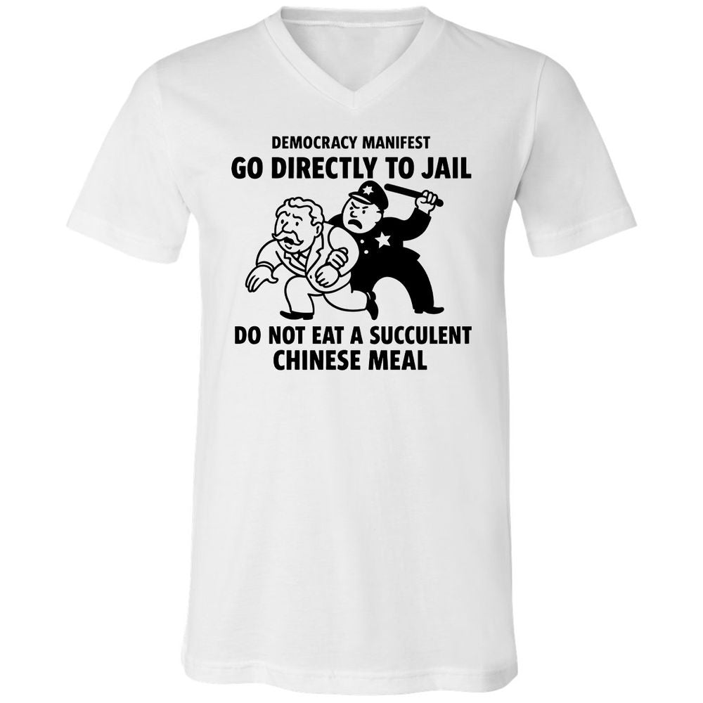 Unisex V-Neck T-Shirt - T5Y4XNMA - White - 1