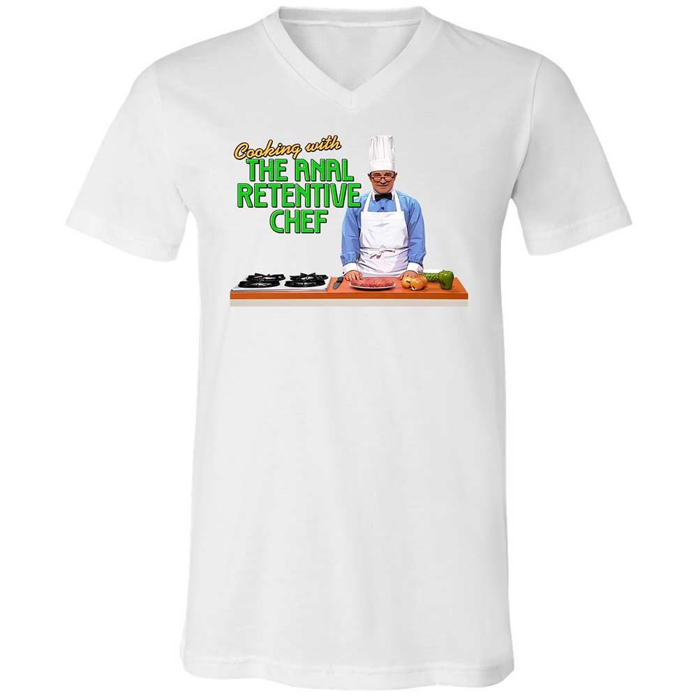 Unisex V-Neck T-Shirt - M6QQ6ZHC - White - 1