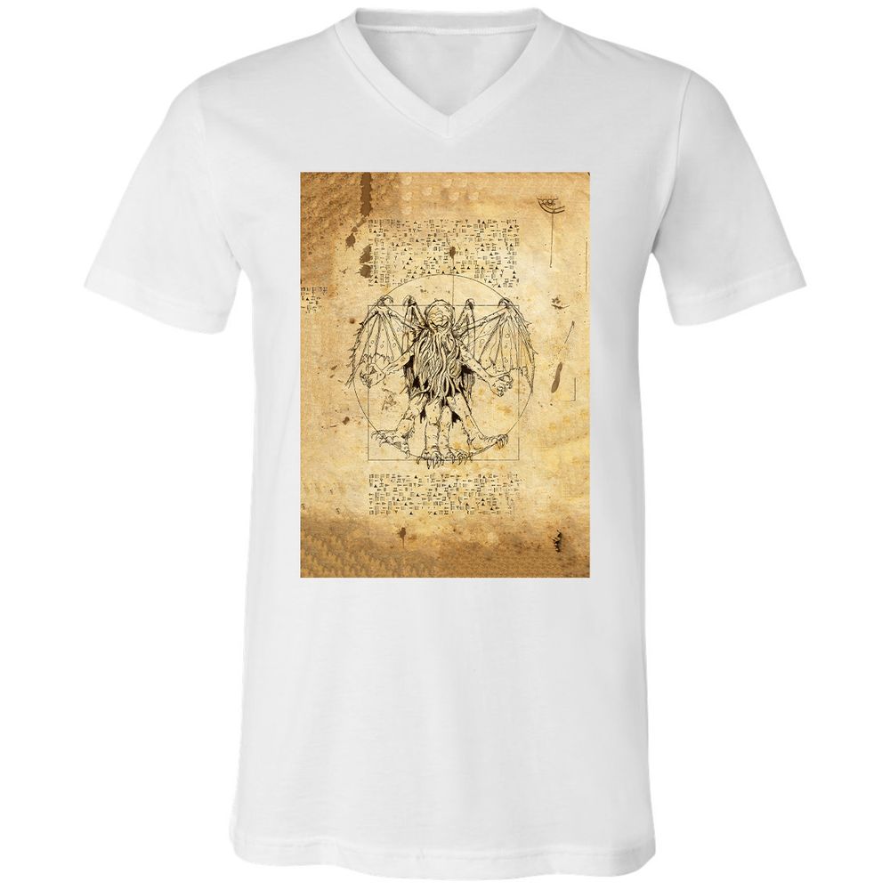 Unisex V-Neck T-Shirt - CUMB8MBL - White - 1