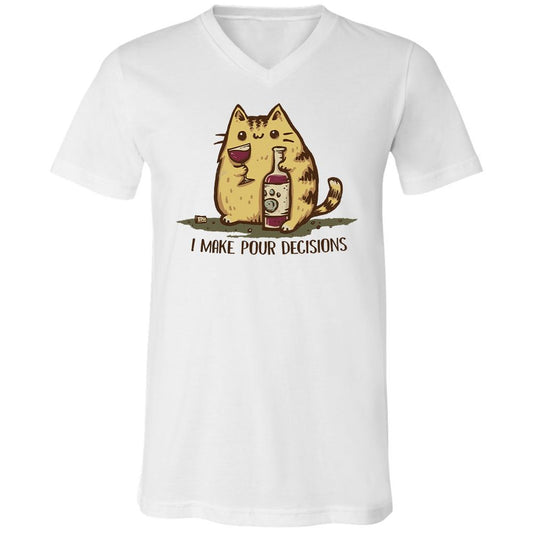 Unisex V-Neck T-Shirt - VJA8V4SL - White - 1