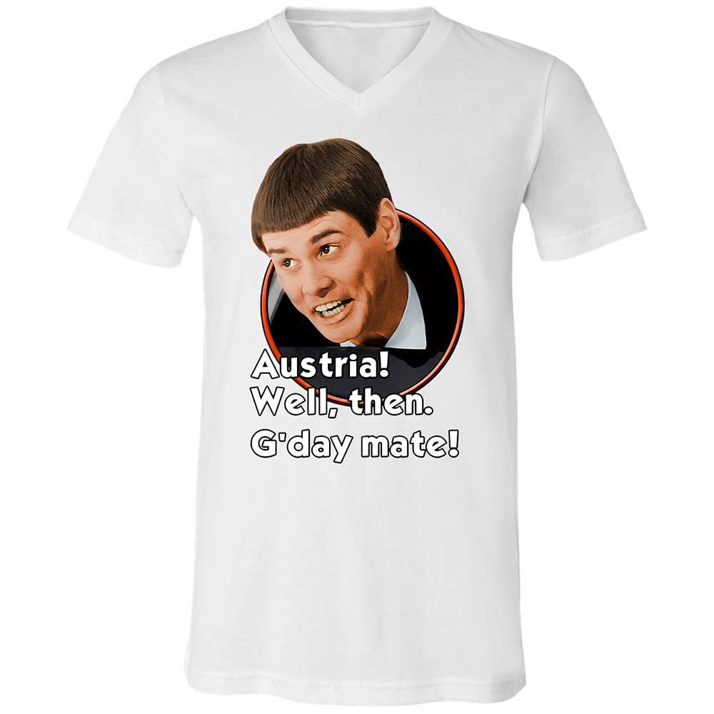 Unisex V-Neck T-Shirt - H6QKQU3V - White - 1