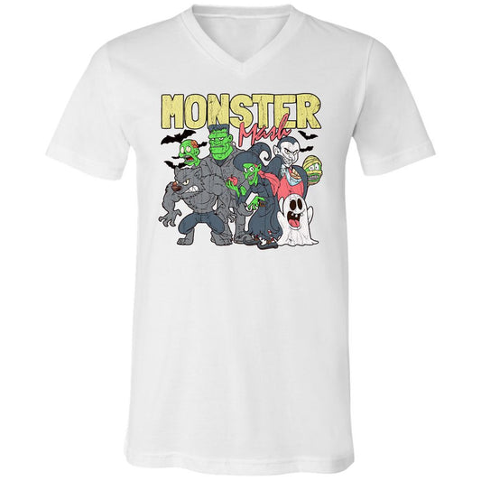 Unisex V-Neck T-Shirt - F5MWNDA2 - White - 1