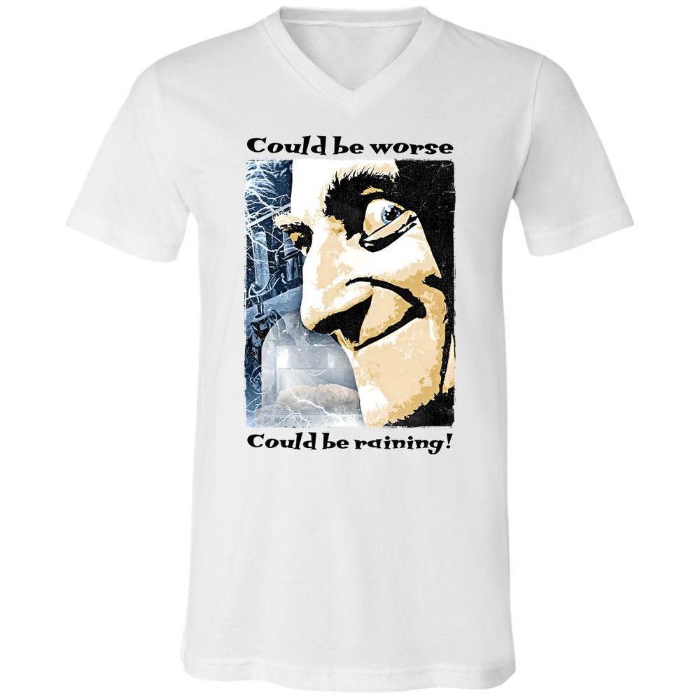 Unisex V-Neck T-Shirt - 1XJ32HF3 - White - 1