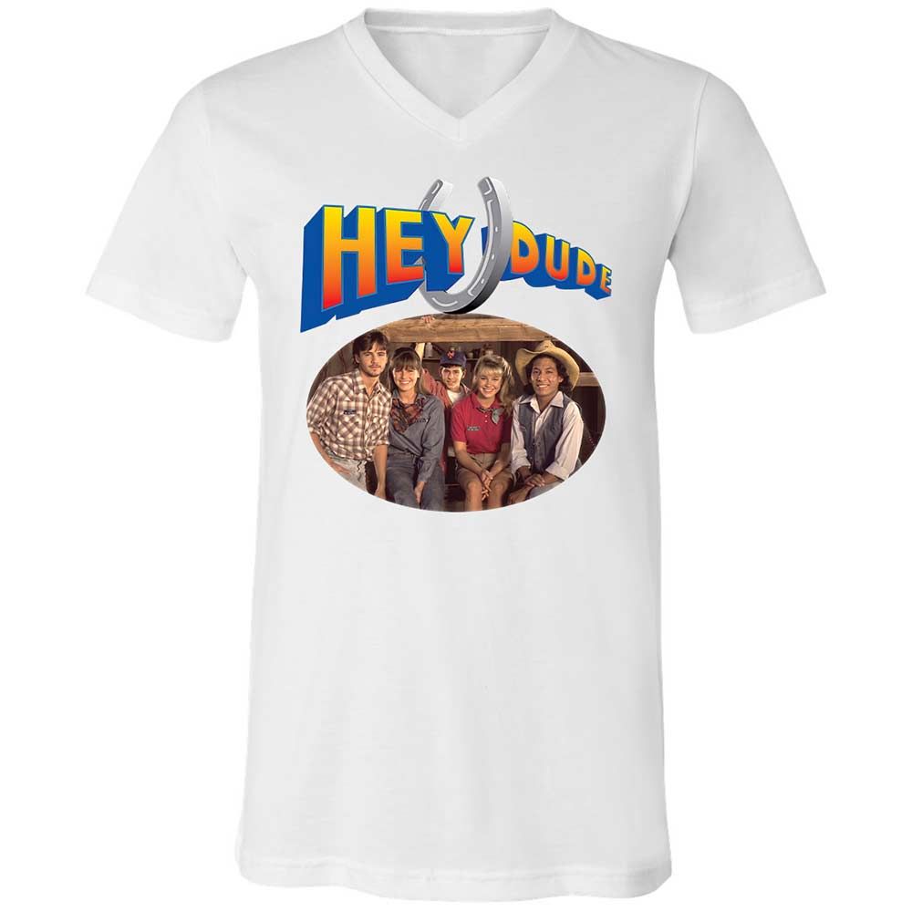 Unisex V-Neck T-Shirt - E2D4SL45 - White - 1