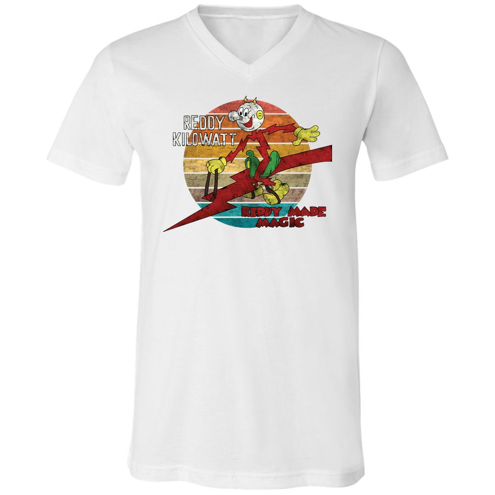 Unisex V-Neck T-Shirt - GJ9W2UXV - White - 1