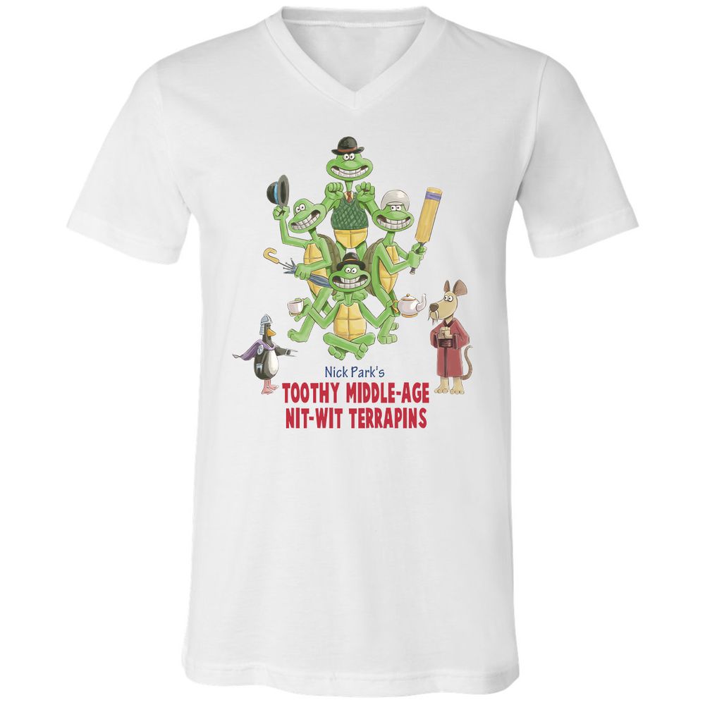 Unisex V-Neck T-Shirt - 3EB1U517 - White - 1